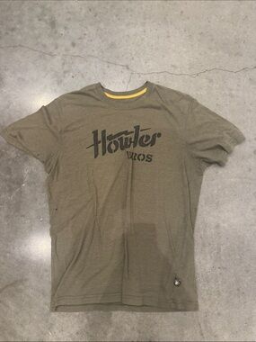 Howler Brothers Classic Logo Tee Men’s Medium Olive Army Green Heed The Call